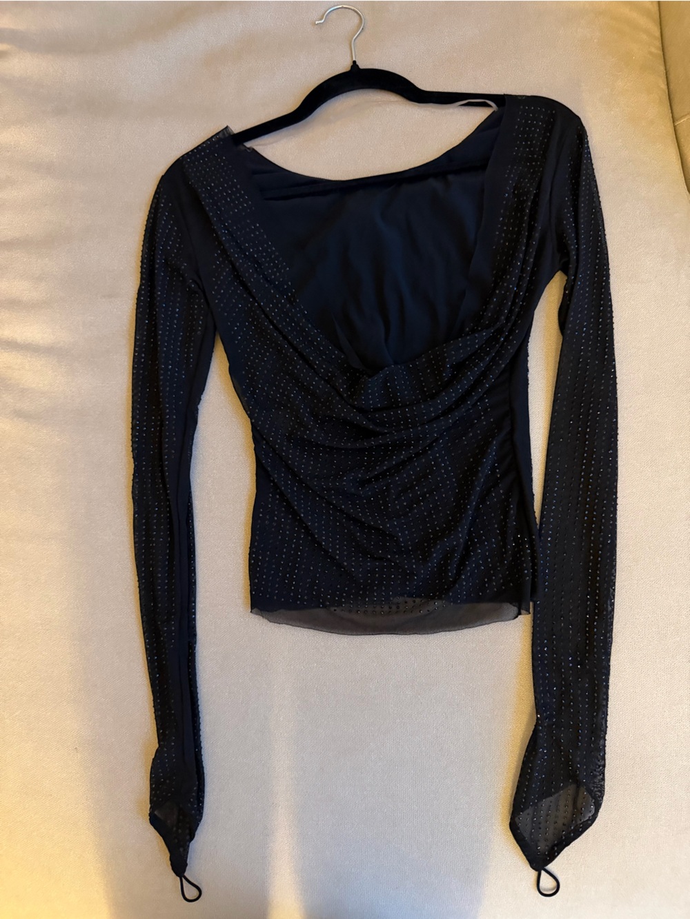 OW Collection MESHA Rhinestone Blouse - Picture 5 of 5